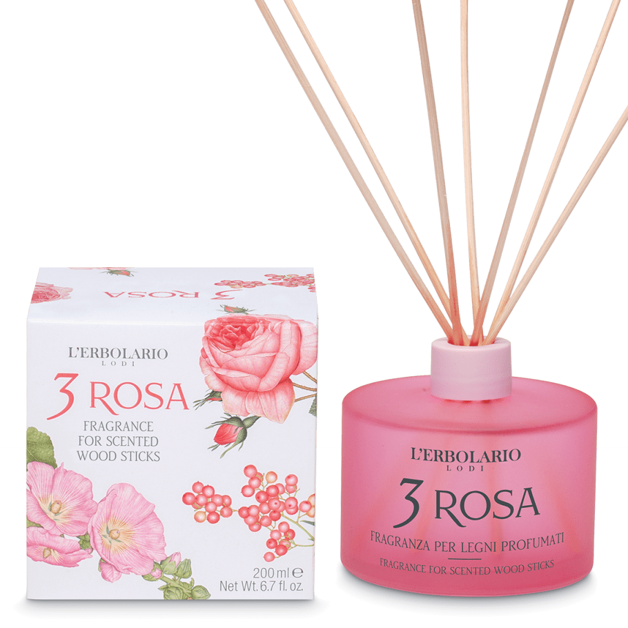 3 Rosa Fragrance for Scented Wood Sticks 200ml