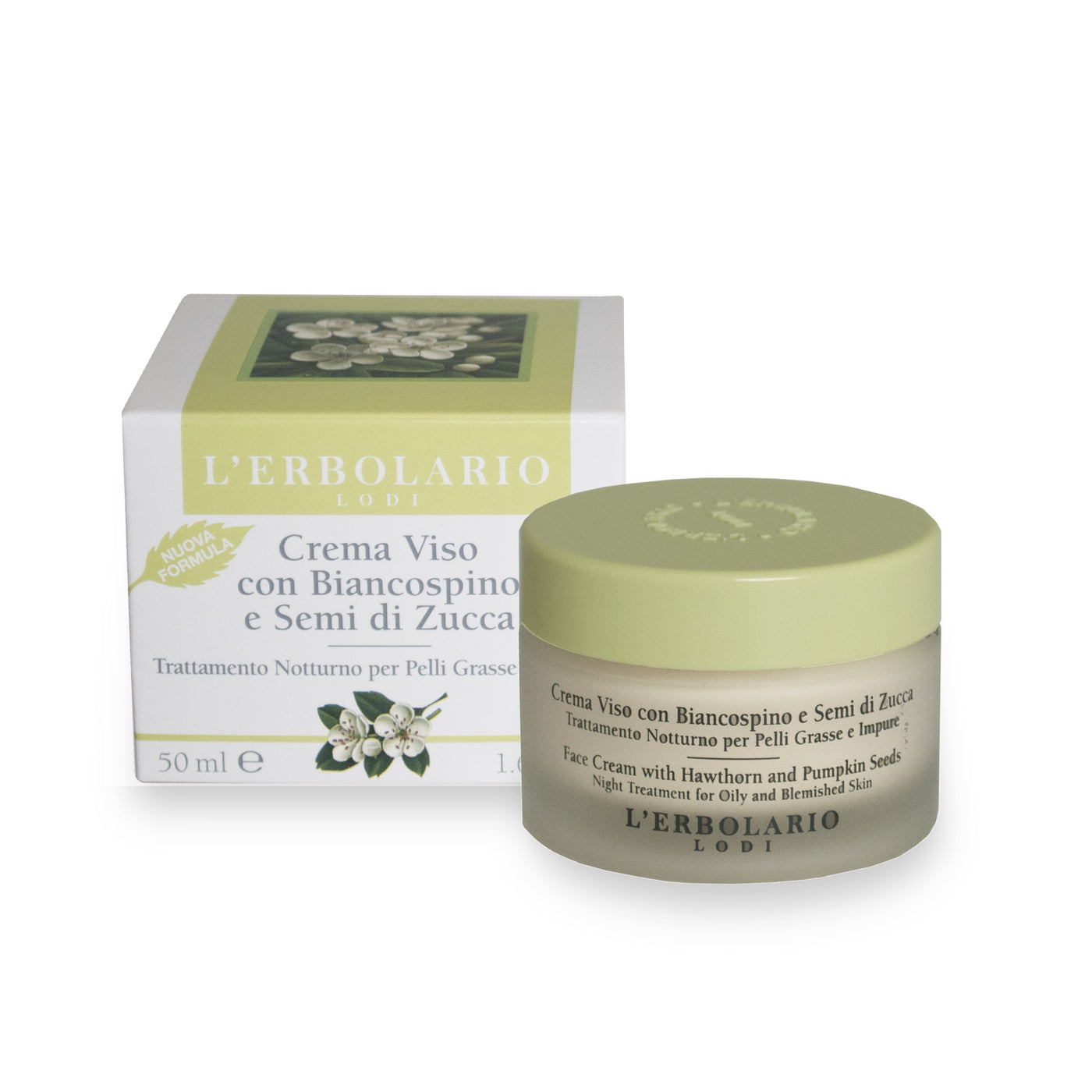 Hawthorn and Pumpkin Seeds Night Cream for Oily and Blemished Skin 50 ml -  organic-lab-my.myshopify.com
