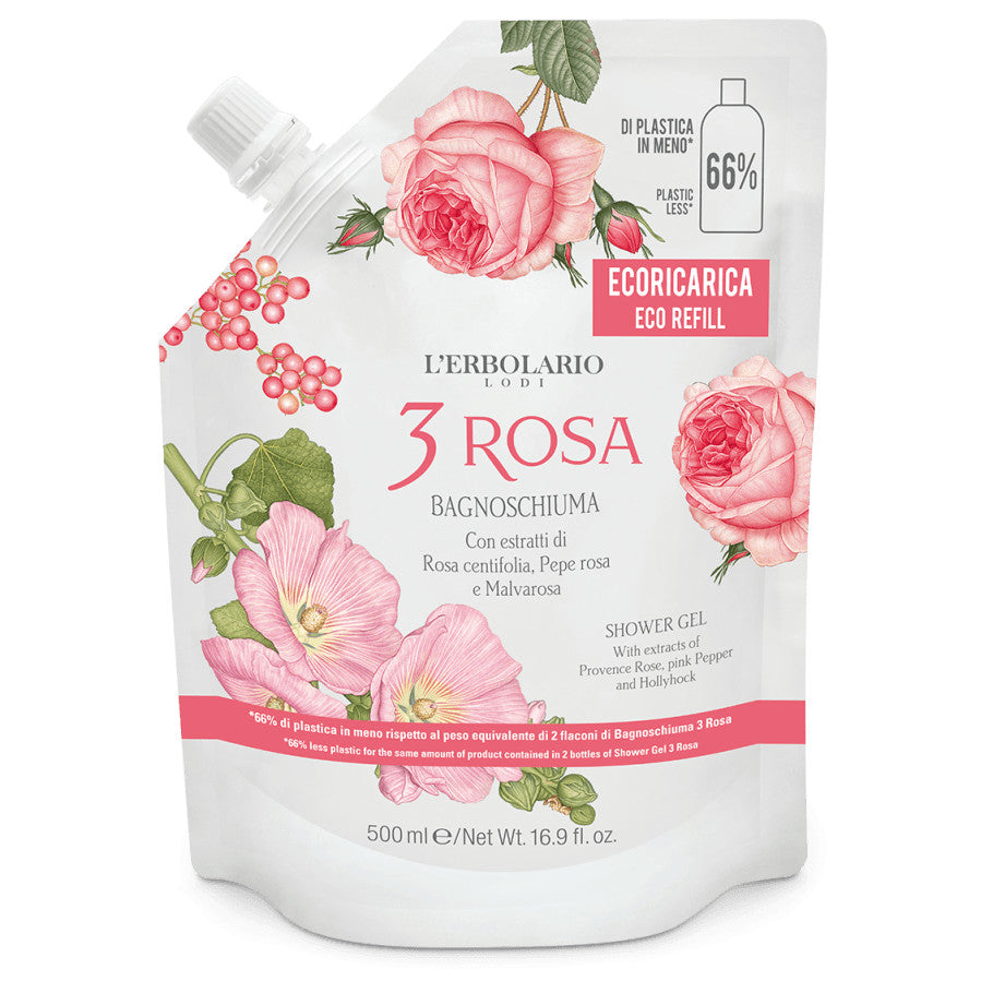 3 Rosa Shower Gel Eco Refill 500ml -  organic-lab-my.myshopify.com
